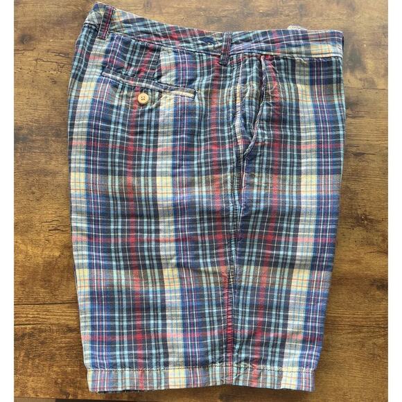 Tommy Bahama Mens 35X 8 Inseam Blue Striped Linen Blended Casual Shorts - Picture 7 of 8